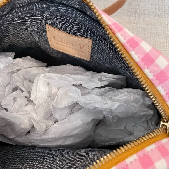 Clare V. Pink Gingham Crossbody - Picture 2 of 5